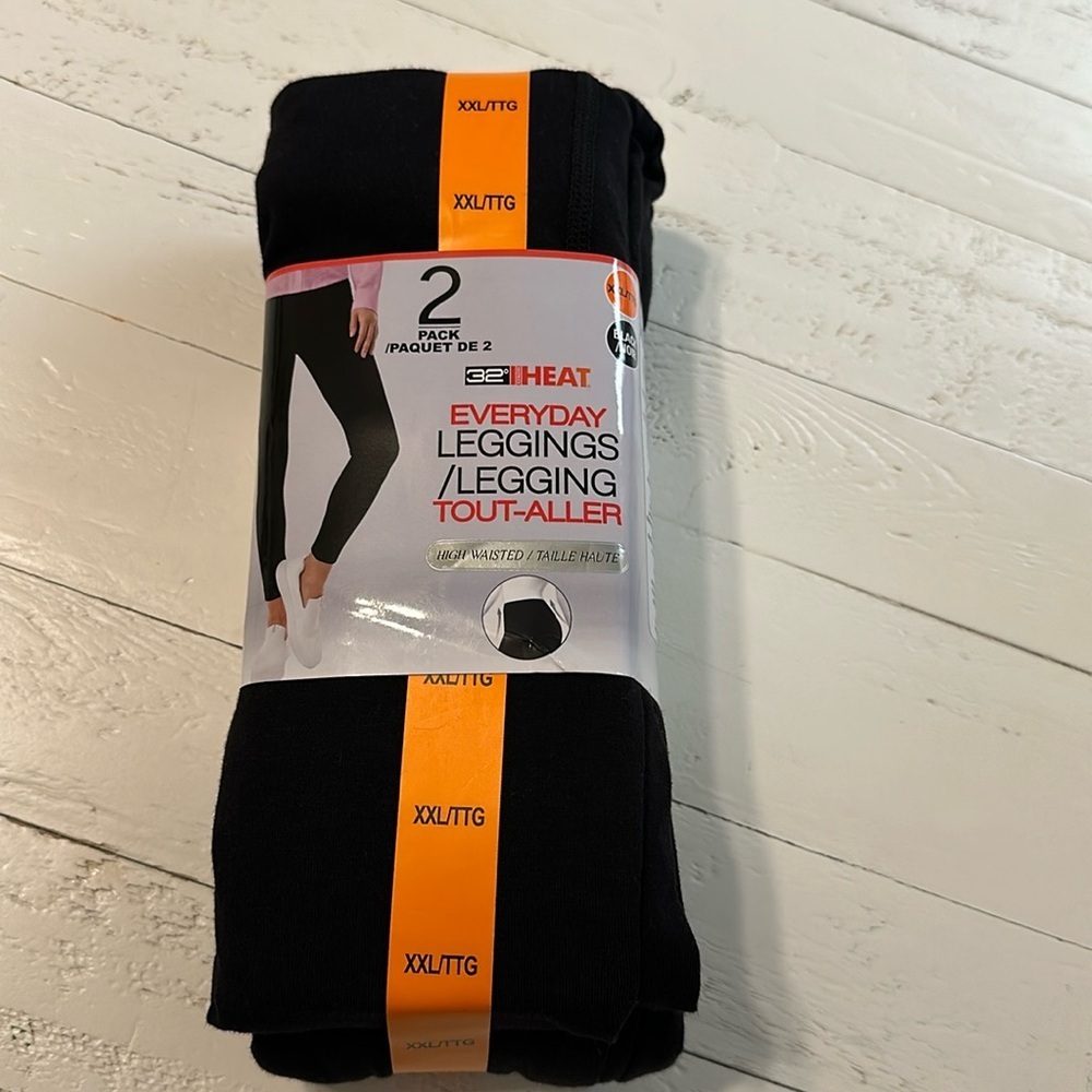 32° HEAT black leggings high waisted XXL 30-40 brand new with tags